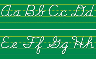 Picture of Alphabet lines contemporary cursive
