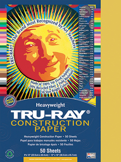 Picture of Tru ray 9 x 12 gold 50 sht  construction paper
