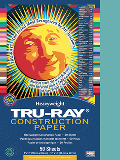 Picture of Tru ray 9 x 12 turquoise 50 sht  construction paper