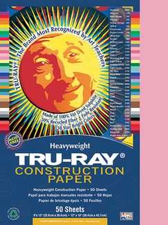 Picture of Tru ray 9 x 12 pink 50 sht  construction paper
