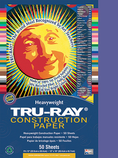 Picture of Tru ray 9 x 12 blue 50 sht  construction paper