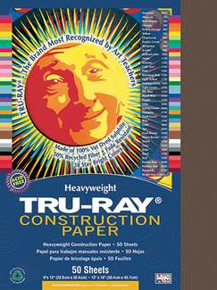 Picture of Tru ray 9 x 12 dark brown 50 sht  construction paper