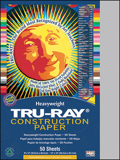 Picture of Tru ray 9 x 12 gray 50 sht  construction paper