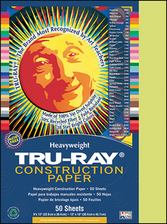 Picture of Tru ray 9 x 12 brilliant lime 50sht  construction paper