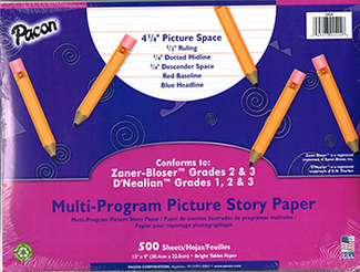 Picture of Picture story paper 500 sht 12 x 9  1/2 in long rule