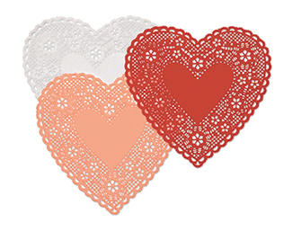 Picture of Doilies hearts 6in 30ct