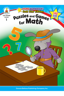 Picture of Puzzles & games for math home  workbook gr 1