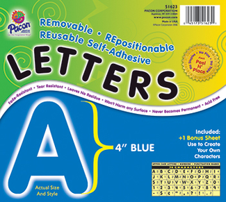 Picture of Self adhesive letter 4in blue