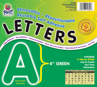 Picture of Self adhesive letter 4in green