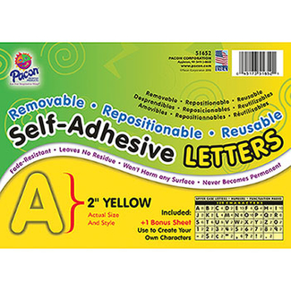 Picture of Self adhesive letter 2in yellow
