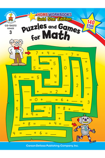 Picture of Puzzles & games for math home  workbook gr 3