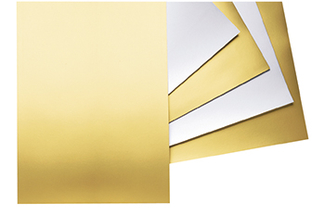 Picture of 4 ply poster board gold 25 count