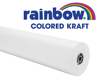 Picture of White rainbow kraft roll 1000 ft