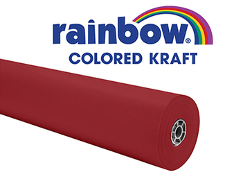 Picture of Rainbow kraft roll 100 ft red