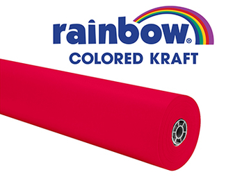 Picture of Rainbow kraft roll 100 ft flame red