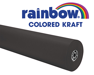 Picture of Rainbow kraft roll 100 ft black
