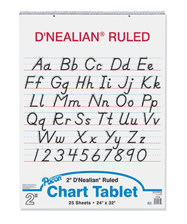 Picture of D nealian chart tablet cursive