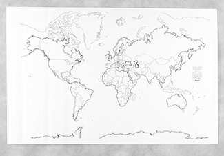 Picture of Giant world map 48in x 72in