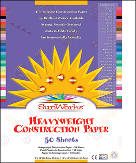 Picture of Sunworks 9x12 bright white 50ct  construction paper
