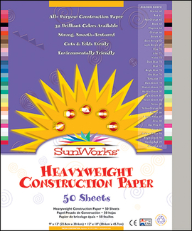 Picture of Sunworks 9x12 gray 50ct  construction paper