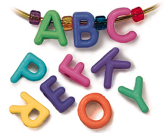 Picture of Manuscript letter beads