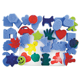 Picture of Super value favorite shapes dip and  print painting sponges