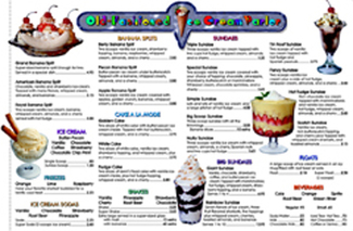 Picture of Menu math ice cream parlor 6pk  extra menus