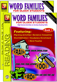 Picture of Word families for older student  book 1 & 2