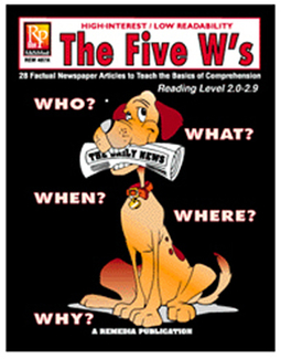 Picture of The 5 ws 5th gr reading level