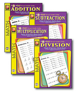 Picture of Easy timed math drills 4 book set