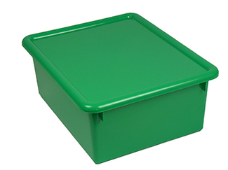 Picture of Stowaway green letter box with lid  13 x 10-1/2 x 5