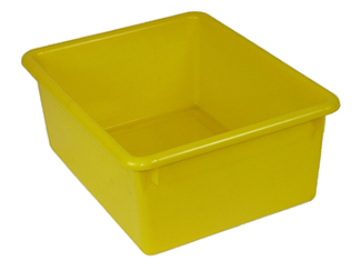 Picture of 5in stowaway letter box yellow no  lid 13 x 10-1/2 x 5