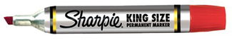 Picture of Sharpie king size permanent marker  red