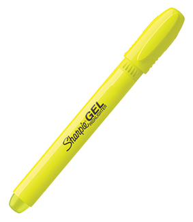 Picture of Sharpie gel yellow fluorescent  highlighter