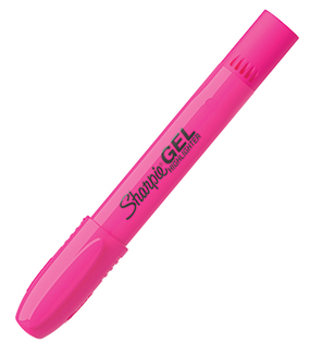 Picture of Sharpie gel pink fluorescent  highlighter