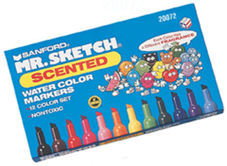 Picture of Marker set scented 12 color  watercolor