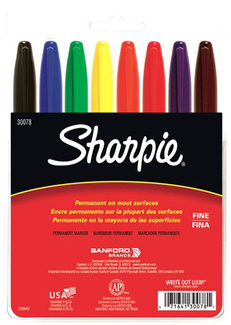 Picture of Sharpie permanent fine point 8-set  marker set