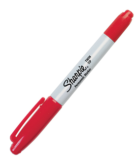 Picture of Sharpie twin tip red permanent  marker