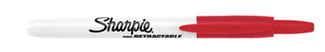 Picture of Sharpie retractable fine point  markers red