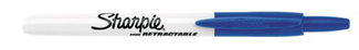Picture of Sharpie retractable fine point  markers blue