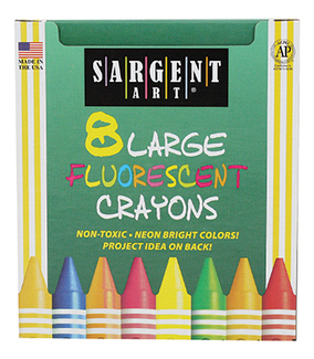 Picture of Crayons fluorescent large 8  colors