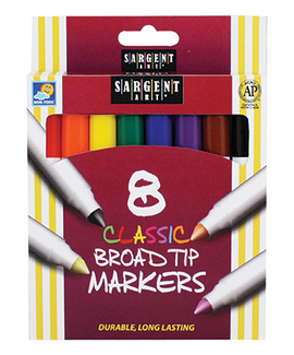 Picture of Sargent art classic markers broad  tip 8 colors
