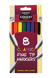 Picture of Sargent art classic markers fine  tip 8 colors