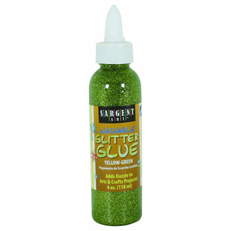 Picture of 4oz glitter glue - yellow - green