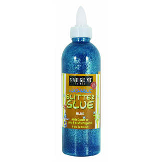 Picture of 8oz glitter glue - blue