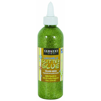 Picture of 8oz glitter glue - yellow - green