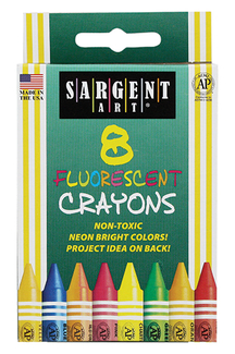 Picture of Sargent art crayons fluorescent 8  count tuck box