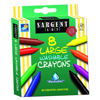 Picture of 8ct washable large crayon  peggable box