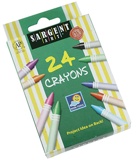 Picture of Sargent art crayons 24 count tuck  box