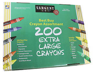 Picture of Sargent art best buy crayon  assortment jumbo size 200 crayons